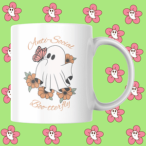 Anti-Social Boo-tterfly Halloween Mug