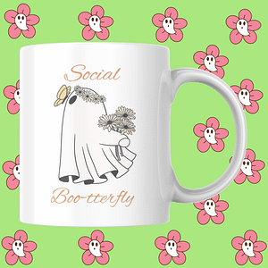 Social Boo-tterfly Halloween Mug
