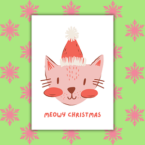 Meowy Christmas Card