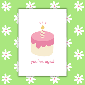 You've Aged Birthday Card