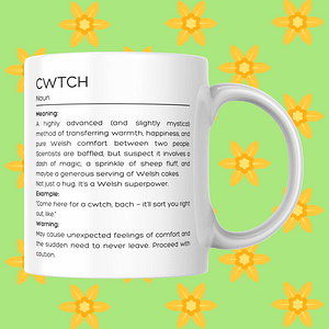 Cwtch: A Welsh Superpower Welsh Mug