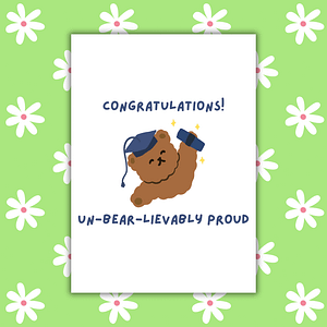 Un-bear-lievably Proud Graduation Card – Cute & Heartfelt Congrats for Grads