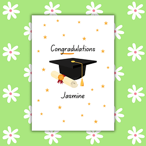 Congradulations Graduation Card – Funny Custom Name Personalised Handmade Card