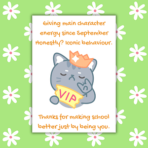 Main Character Energy – Funny Thank You Card for Teachers