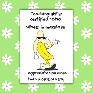 Certified 10/10 – Funny Thank You Card for Teachers with Immaculate Vibes