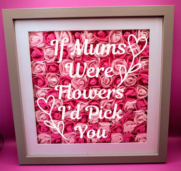 If Mums Were Flowers Mother's Day Flower Shadow Box 25cm Pink Ombre - Image 2