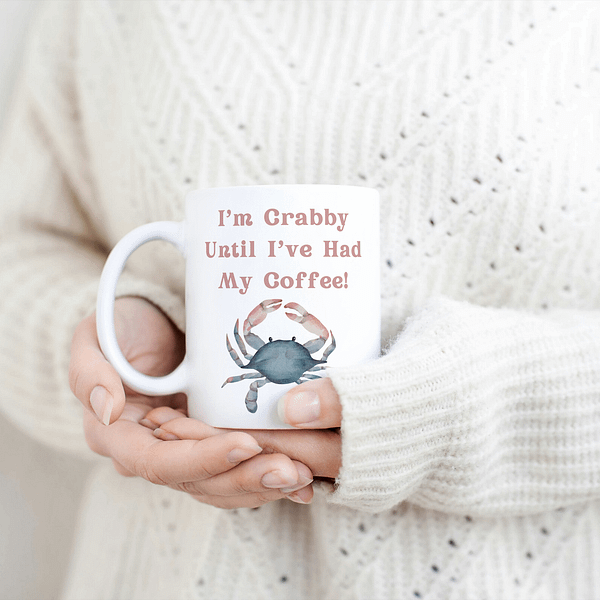 Crabby Before Coffee Mug - Image 2