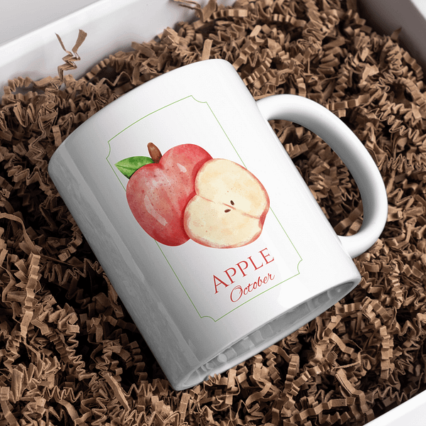 Fruit Of The Month Mug - October, Apple - Image 2