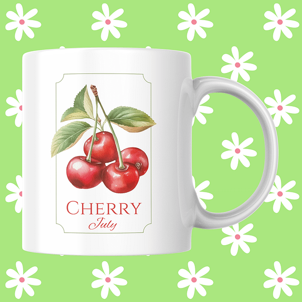 Fruit Of The Month Mug - July, Cherry