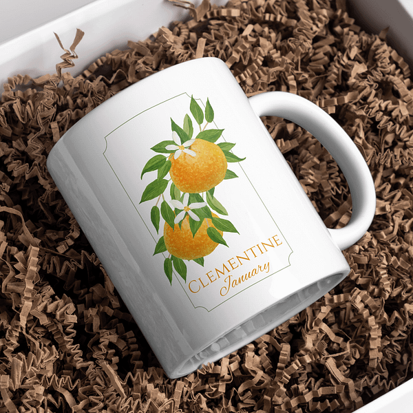 Fruit Of The Month Mug - January, Clementine - Image 2