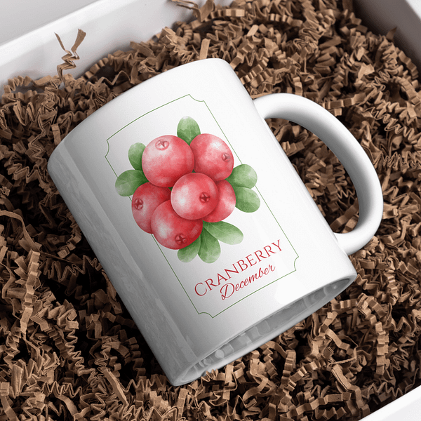 Fruit Of The Month Mug - December, Cranberry - Image 2