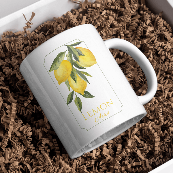 Fruit Of The Month Mug - April, Lemon - Image 2