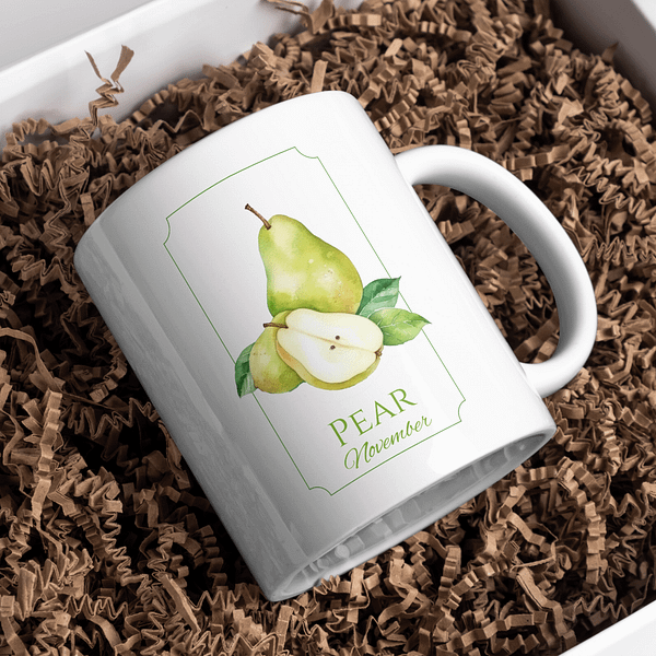 Fruit Of The Month Mug - November, Pear - Image 2