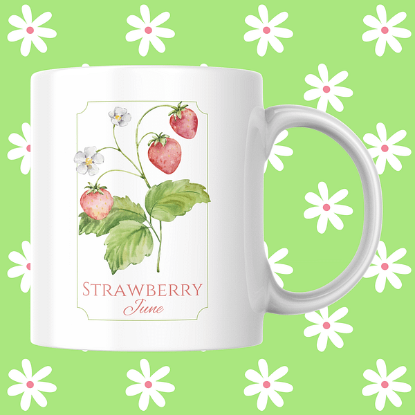 Fruit Of The Month Mug - June, Strawberry