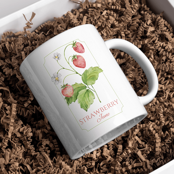 Fruit Of The Month Mug - June, Strawberry - Image 2