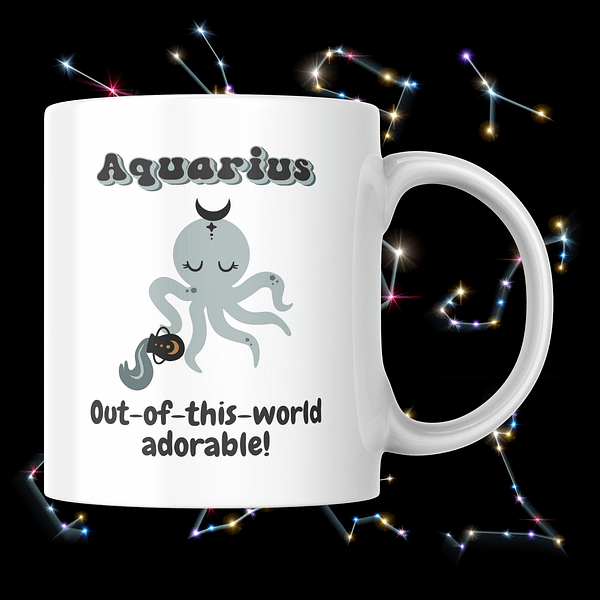Cosmic Cuties Mug - Aquarius - Image 2