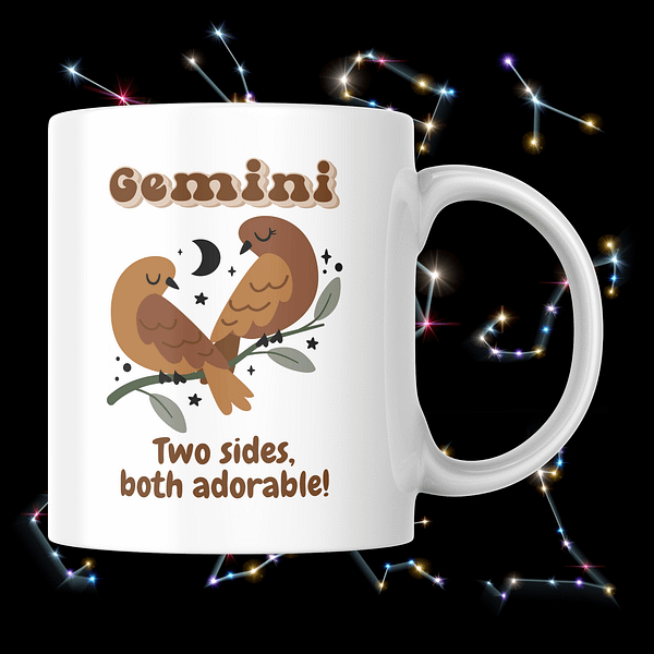 Cosmic Cuties Mug - Gemini - Image 2