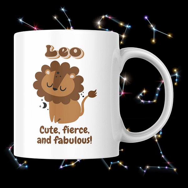 Cosmic Cuties Mug - Leo - Image 2