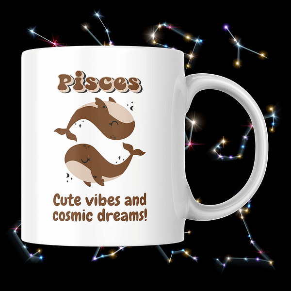 Cosmic Cuties Mug -  Pisces - Image 2