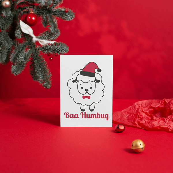 Baa Humbug Christmas Card - Image 2
