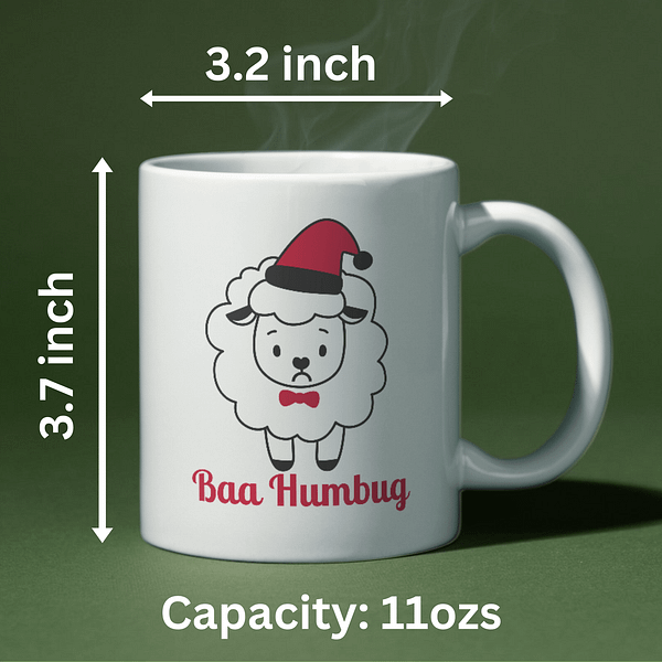 Baa Humbug Christmas Mug - Image 2