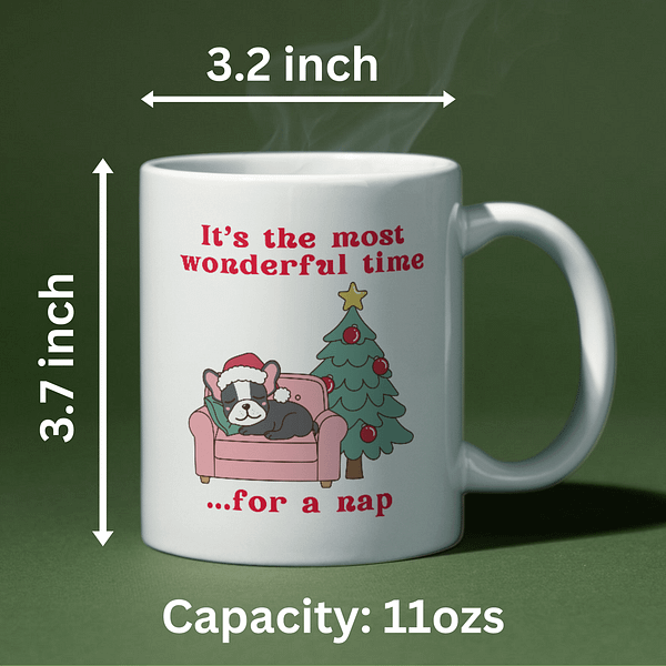It's the Most Wonderful Time for a Nap Christmas Mug - Image 2