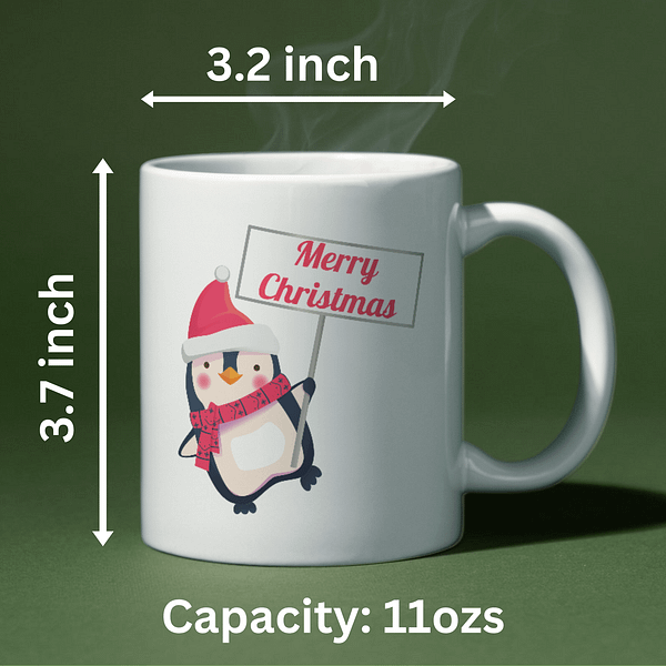 Merry Christmas Penguin Mug - Image 2