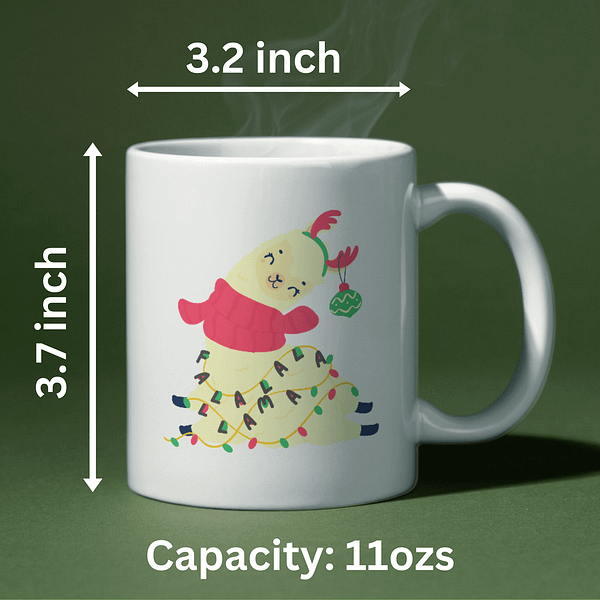 Fa La La La Llama Christmas Mug - Image 2