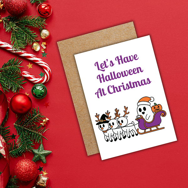 Halloween At Christmas Card - Image 2