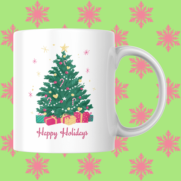 Happy Holidays Christmas Mug