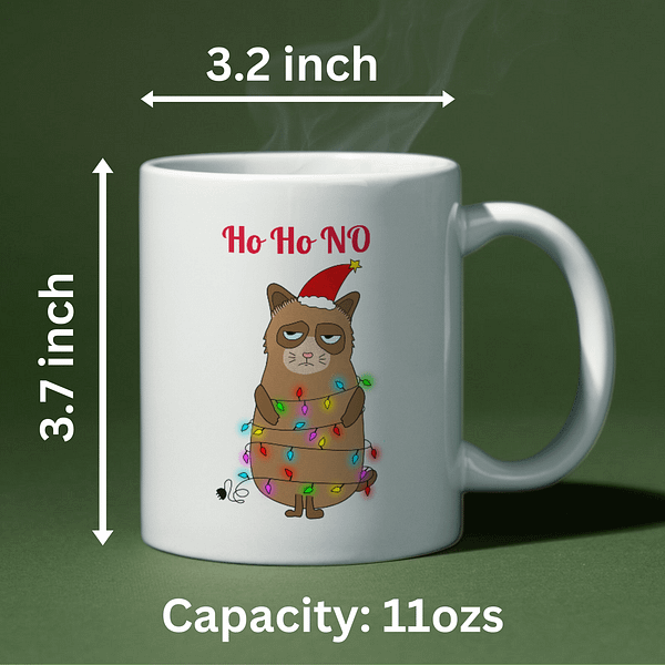 Ho Ho NO Christmas Mug - Image 2
