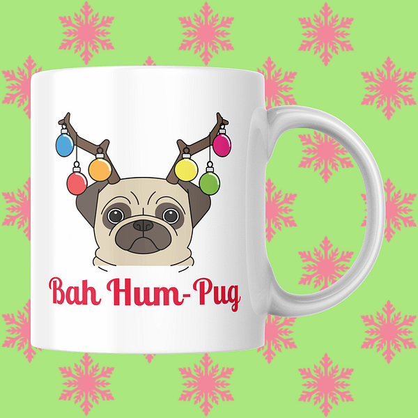 Bah Hum-Pug Christmas Mug