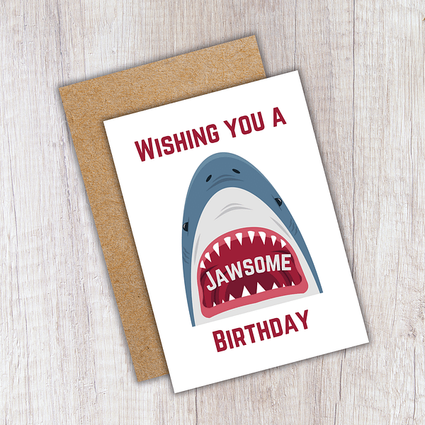 Wishing You A Jawsome Birthday Card - Image 2