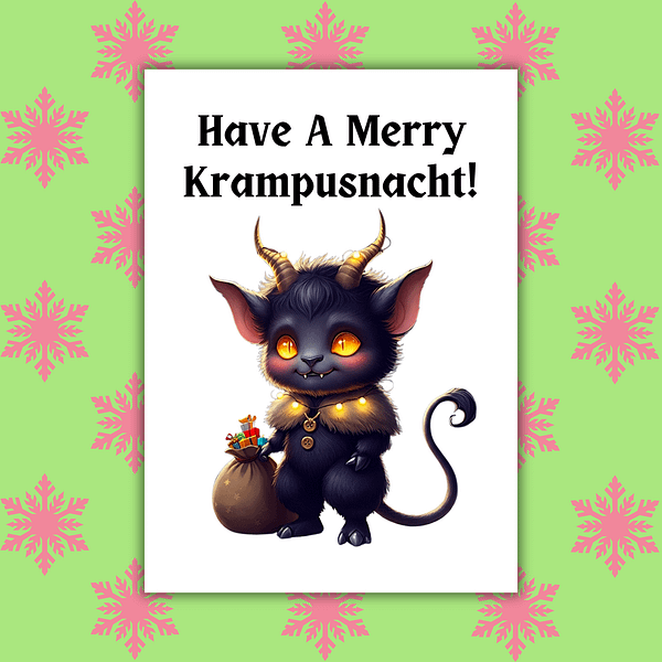 Merry Krampusnacht Christmas Card