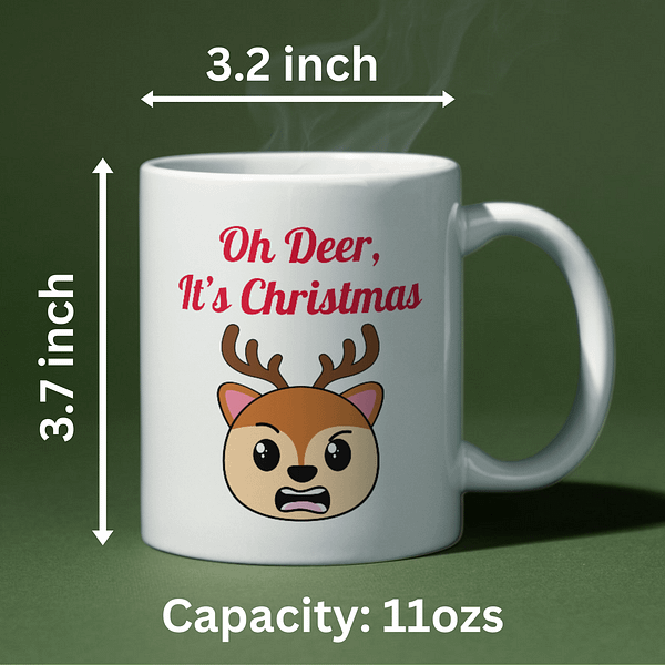 Oh Deer It's Christmas Mug - Image 2
