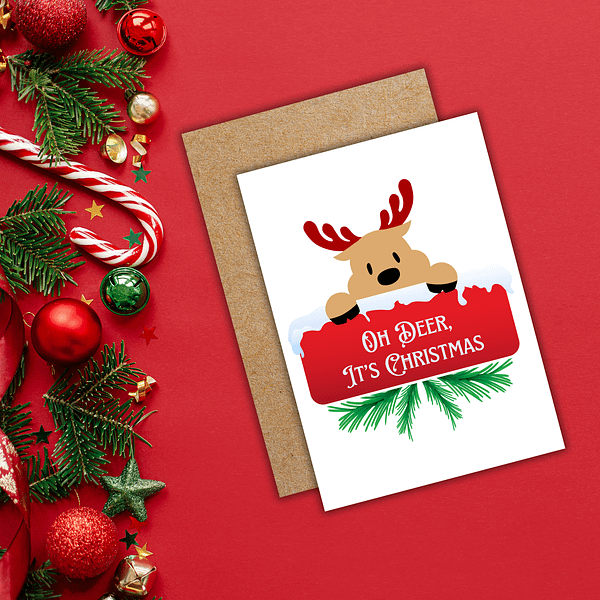 Oh Deer, It's Christmas Card - Image 2