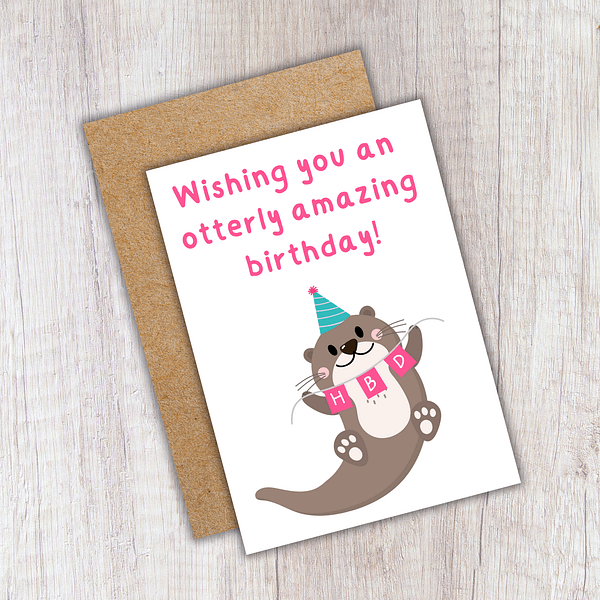 Otterly Amazing Birthday Card - Image 2