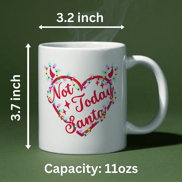 Not Today, Santa Christmas Mug - Image 2