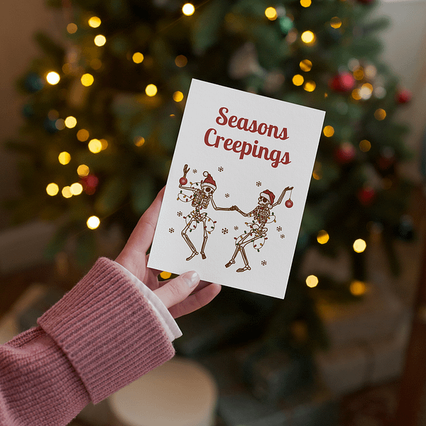 Seasons Creepings Halloween Christmas Card - Image 2