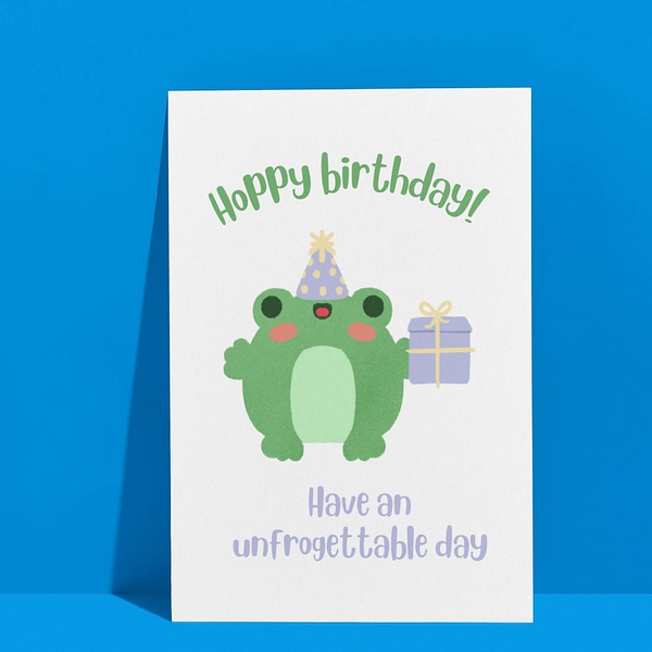 Hoppy Birthday Frog Card - Image 2