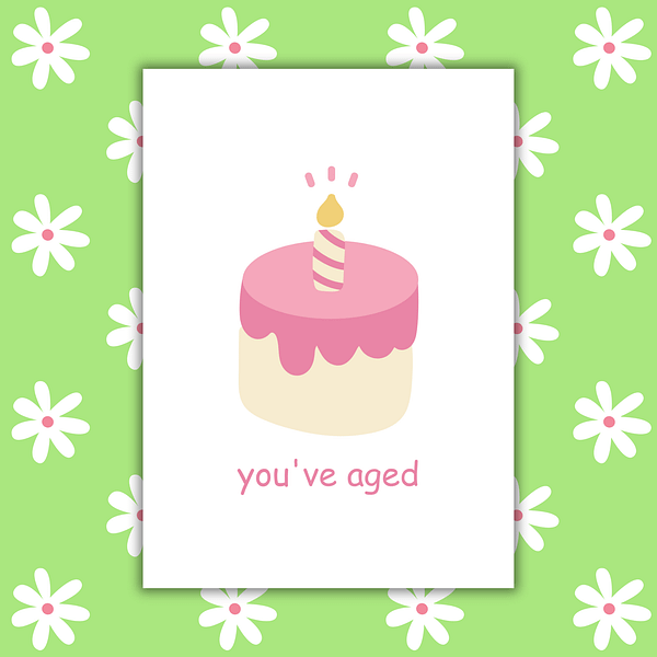 You've Aged Birthday Card