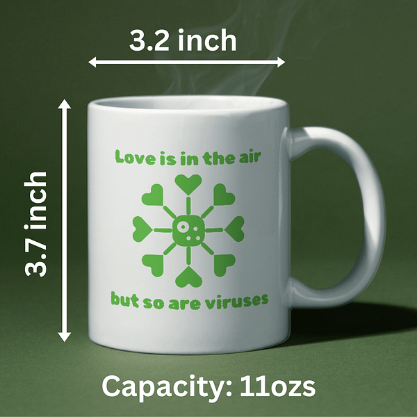 Love Is In The Air But So Are Viruses Anti-Valentine's Day Single Awareness Day Card - Image 2