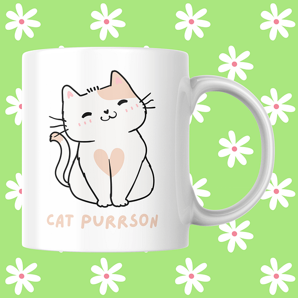 Cat Purrson Cat Mug | Funny Cat Mug | Cat Lover Mug