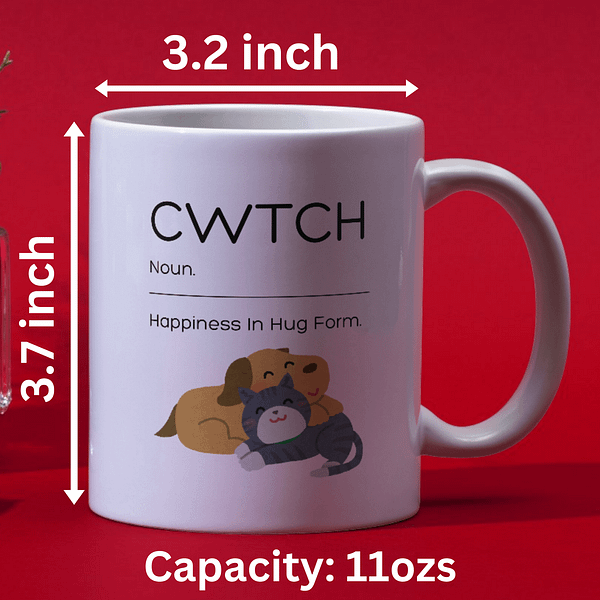 Cwtch. Happiness in Hug Form Welsh Mug - Image 2