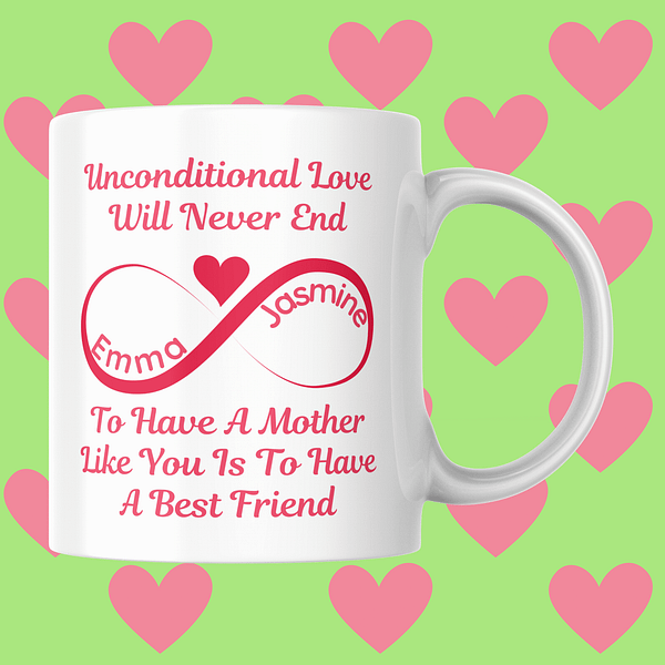 Personalised Unconditional Love Mother's Day Mug