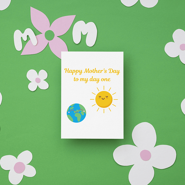 Day One Mother's Day Card | Best Friend Mother's Day Card - Image 2