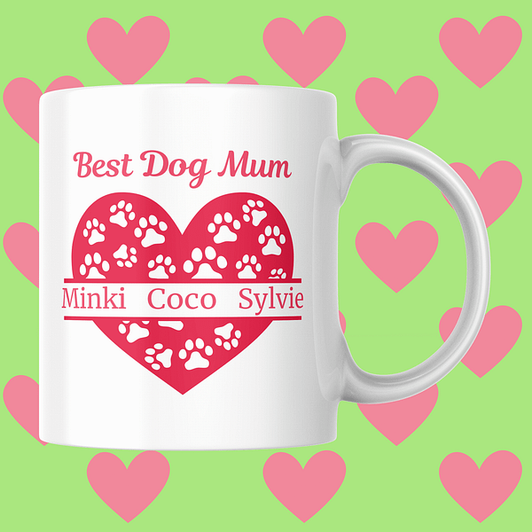 Personalised Best Dog Mum Mother's Day Mug
