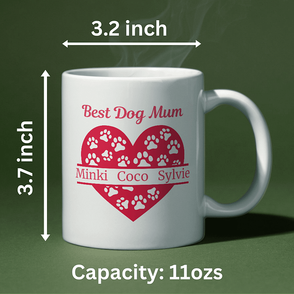 Personalised Best Dog Mum Mother's Day Mug - Image 2