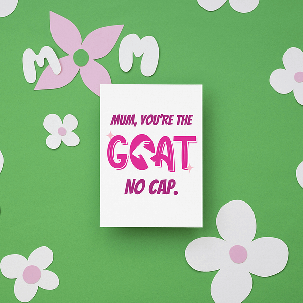 Mum You're the GOAT Funny Mother's Day Card - Image 2