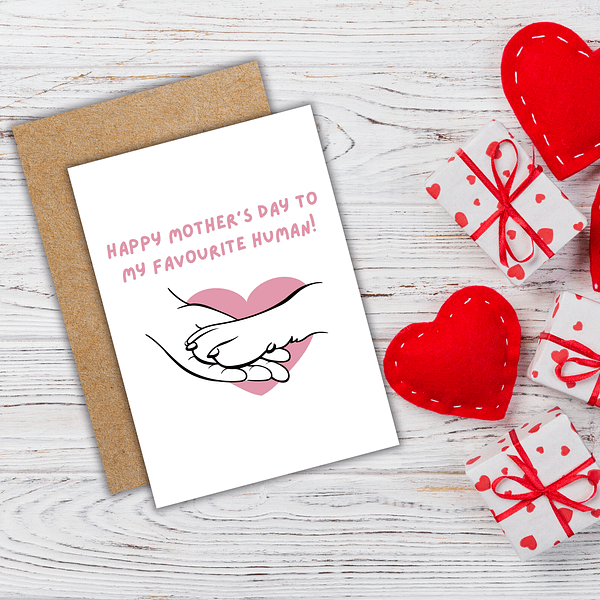 Happy Mother's Day Favourite Human Card | Card From The Dog - Image 2